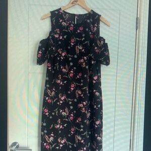 Elegant Black Floral Mini Dress